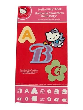 Cricut Hello Kitty Font Cartridge Complete Set Sanrio 29-0699 Handbook & Keypad
